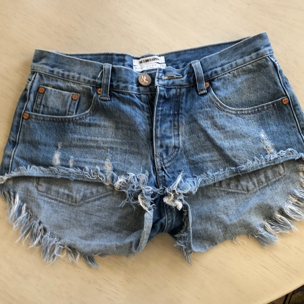 One teaspoon, one X denim shorts, size 24